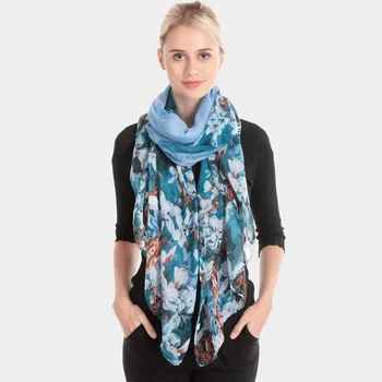 

180cm*90cm Cotton Long Scarf Lady Summer Beach Shawl Wrap 2019 New Pashmina Floral Fular Cachecol Bandana Women Hijab Scarf