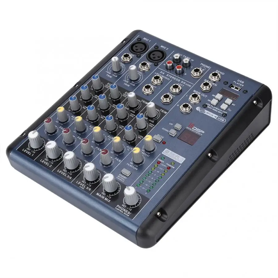 Музыкальный ауодиопроцессор профессиональная караоке домашняя система Профессиональный Домашний Тип ER-9000F6 аудио звуковой миксер EU100-240V музыкальный ауодиопроцессор звук