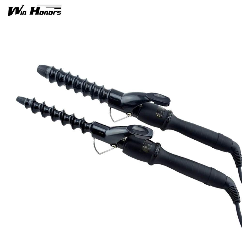 Useful Electric Hair Salon Spiral Ceramic Curling Iron Hair Curler