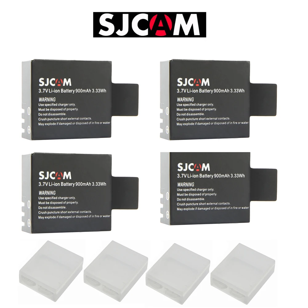 

Time-limited Sale Original 4 X Sjcam Sj4000 Batteries + Case For Sj5000 Sj6000 Sj7000 Sj8000 Wifi Camera M10