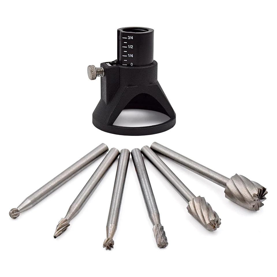 7pcs HSS Wood Milling Burrs Cutter With locator Arasive Tools Rotary Burrs Drill Bits For Dremel Rotary Tools 3.17mm Shank 7pcs HSS Wood Milling Burrs Cutter With locator Arasive Tools Rotary Burrs Drill Bits For Dremel Rotary Tools 3.17mm Shank