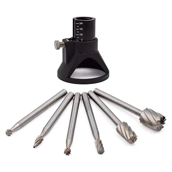 

7pcs HSS Wood Milling Burrs Cutter With locator Arasive Tools Rotary Burrs Drill Bits For Dremel Rotary Tools 3.17mm Shank