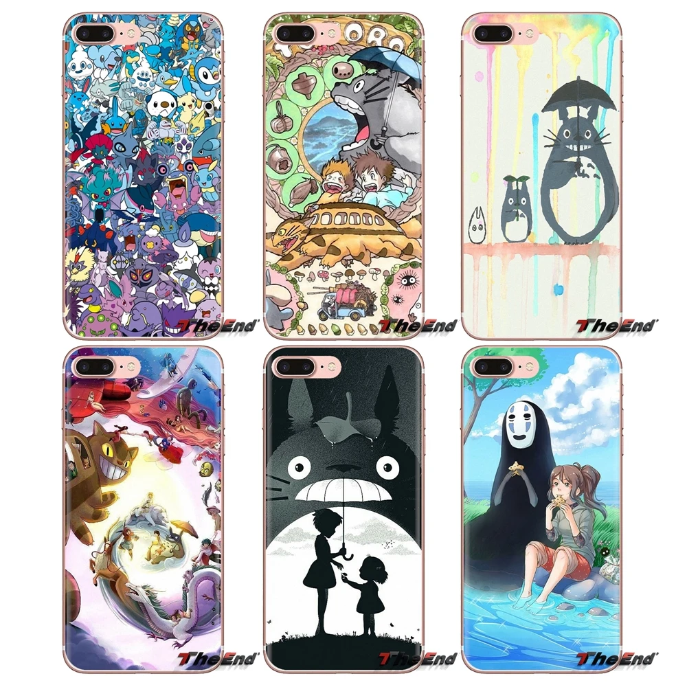 For Xiaomi Mi3 Samsung A10 A30 A40 A50 A60 A70 Galaxy S2 Note 2 Grand Core Prime Cute kawaii ghibli doodle Transparent TPU Cases |