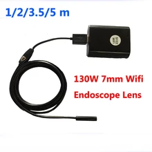 1 шт. новейший HD Универсальный 7 мм 130 Вт 1/2/3,5/5 м wifi endocsope объектив телефон камера для Android IOS окно 6 светодиодный светильник