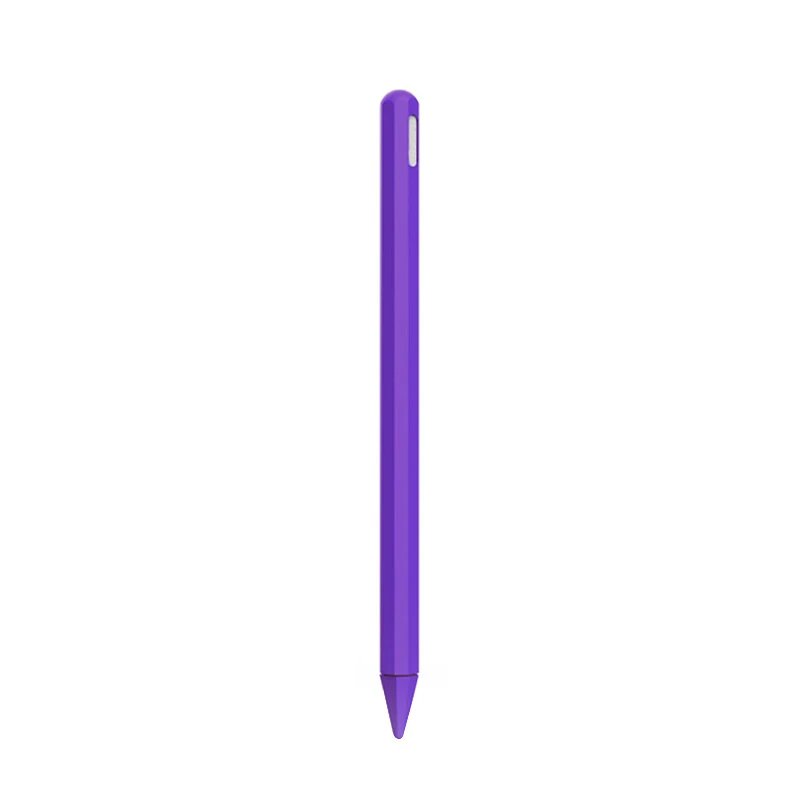 Высококачественная перьевая ручка Силиконовые серьги втулка ручка кожный чехол держатель для Apple Pencil 2 - Цвет: Фиолетовый