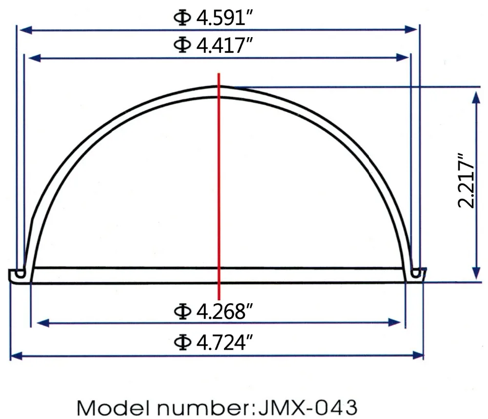 JMX 4.3 INCH Acrylic Indoor / Outdoor CCTV Replacement Clear Camera Dome Housing
