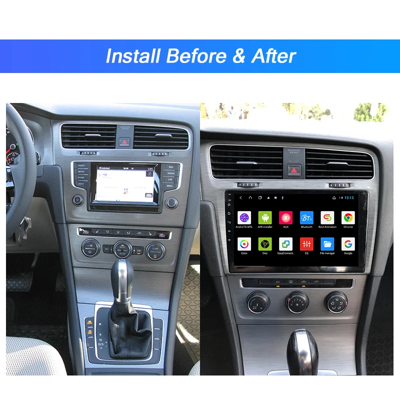 Cheap AUTOTOP 10.1" Android 8.1 Touch Screen Bluetooth Car Radio GPS Navigation For Volkswagen/Golf 7 2013-2018 Multimedia/DVD WiFi FM 5