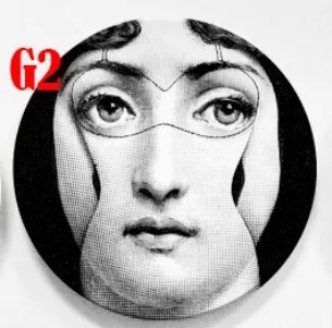 Винтажные принты rosenthal Piero fornasetti в пластинках, художественная тарелка для лица, Череп, на заказ, los platos, для искусства, спальни, дома, кафе, модные декоративные - Цвет: B