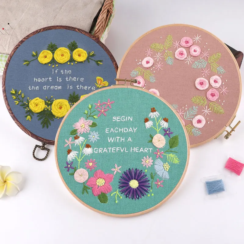 

Manual embroidery DIY pregnant material bag study cloth art three-dimensional creative production of Chinese style embroidery