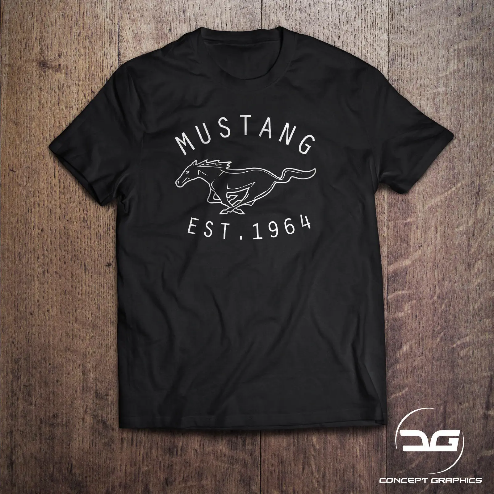 

2019 Summer New Cool Tee Shirt American Muscle Car Classic Mustang Men's Black T Shirt Novelty Gift Tees Cotton T-shirt