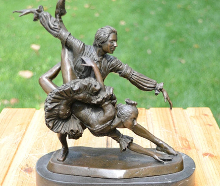 Art Deco Sculpture Couple Dancing Bronze Statuein Statues & Sculptures