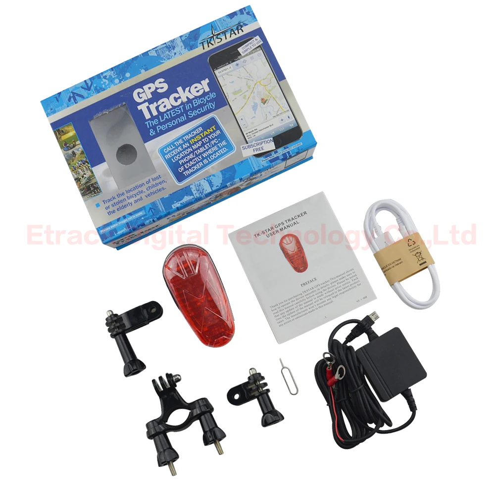 TK906 Bike GPS Tracker Bicycle Tracking Device Rastreador Standby 25 Days Waterproof Historical