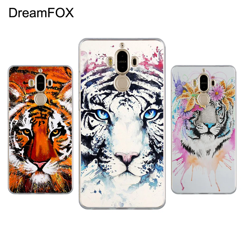 DREAMFOX L402 Tiger Soft TPU Silicone Case Cover For Huawei Honor 6A 6C 6X 7C 7X 8 Lite Pro |