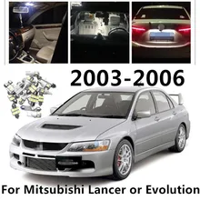 JGAUT 8 шт. светодиодный белый карта купольные лампочки для Mitsubishi 2003-2006 Lancer или эволюционное освещение лампы Интерьер Пакет Комплект