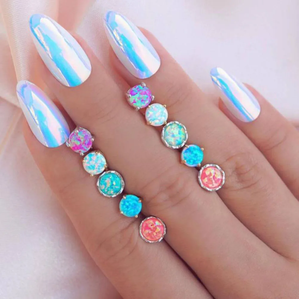 

Fashion Colorful Crystal Earrings Sets for Women Simple Round Stud Earring Jewelry Bijoux Brincos Gifts 2019 New