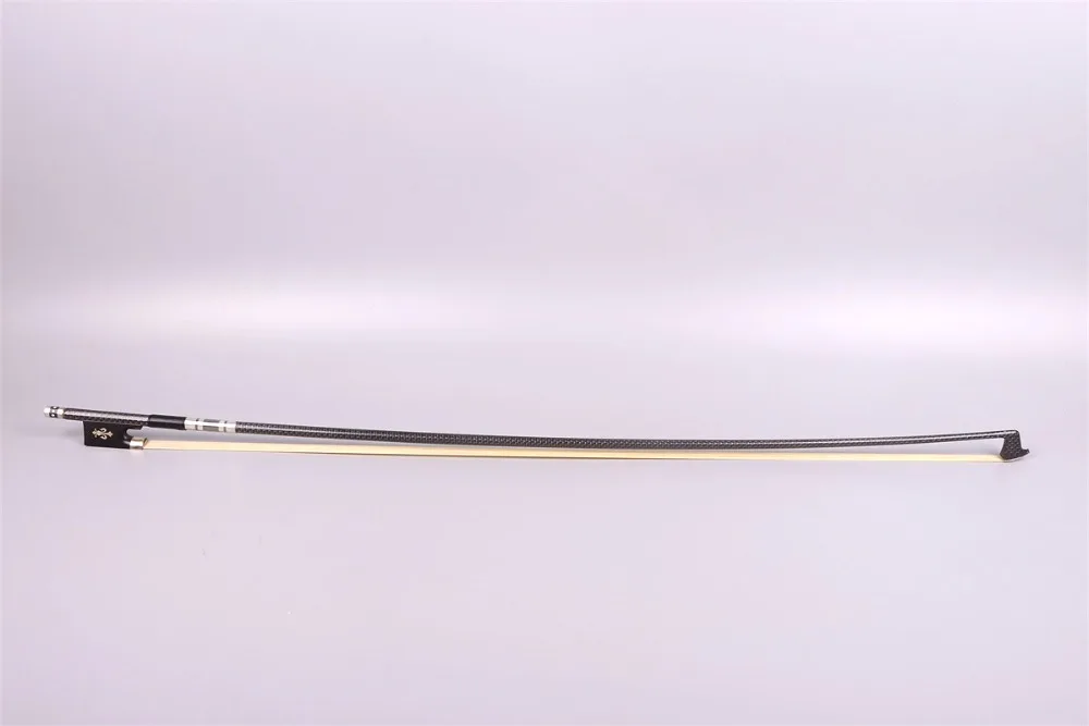 Yinfente 4/4 Скрипки лук SILVER Плетеный углерода Волокно Ebony Лягушка Монголии конский хвост хорошо сбалансированный Профессиональный
