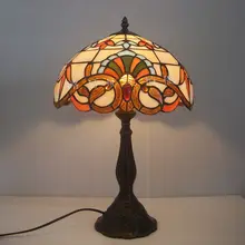 30 см Американский Бар скандинавский спальня прикроватная настольная лампа стекло Тиффани лампы античный ретро сплав освещение подарок коллекция лампа