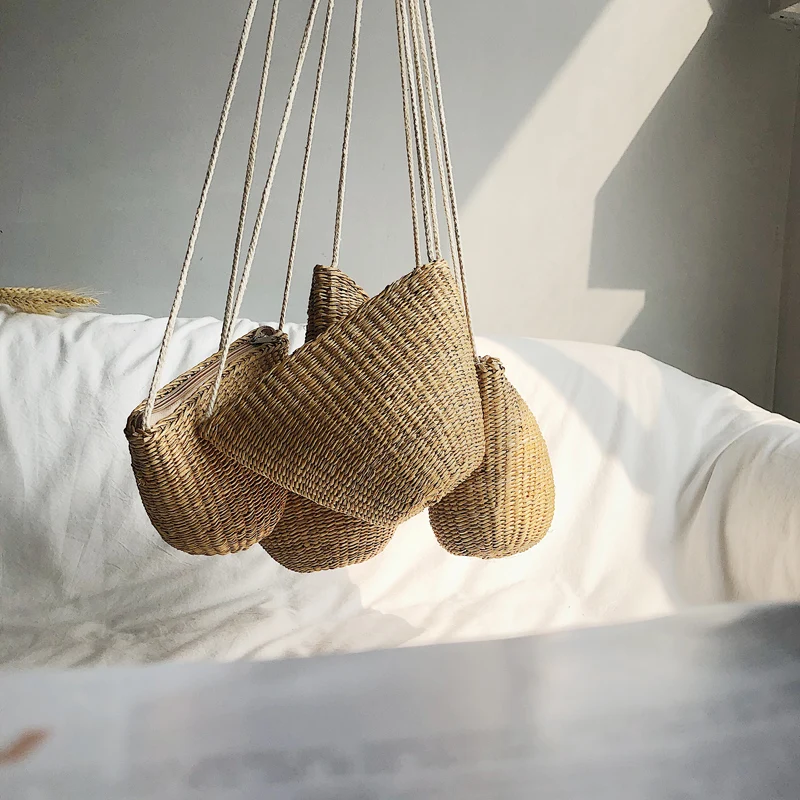Nuove Da Spiaggia Del Khaki Borsa Delle 2019 Di Modo Telefono Paglia Mano Mobile Tessuto Donne Tessuti Resort Sacchetto A B5Fzzvq