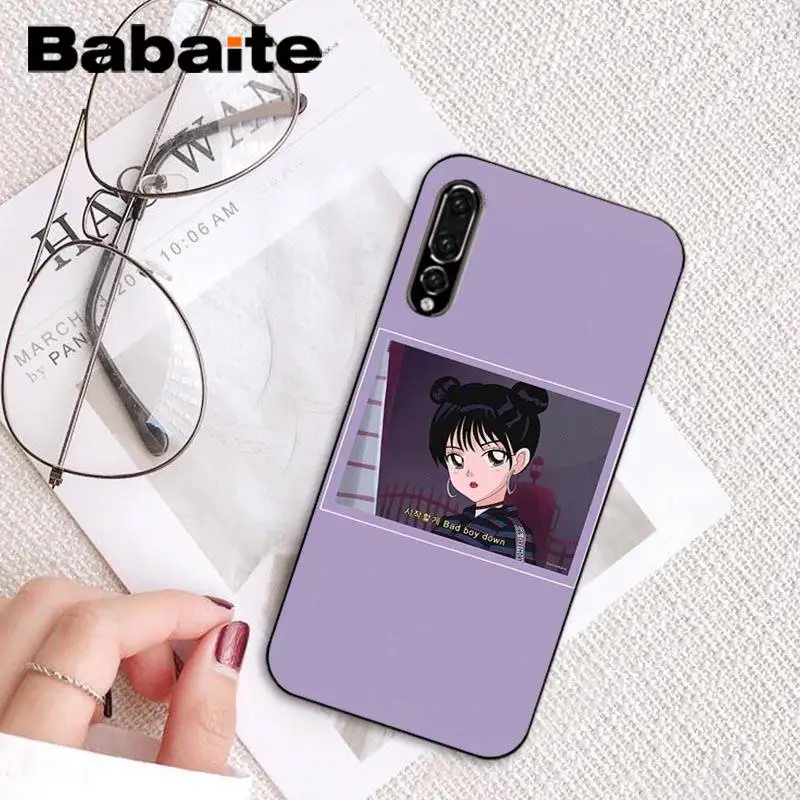Beautiful eyes of cartoon anime girl