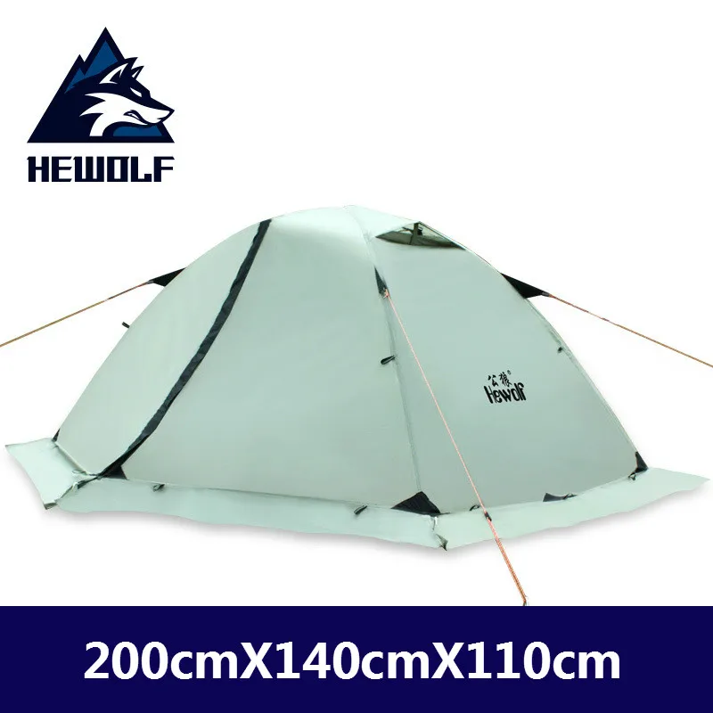 

Hewolf 4 season outdoor mountaineering professional double double tent set wild camping equipment ultra light snow skirt tent