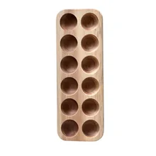 Японский стиль деревянный двухрядный ящик для хранения яиц Домашний Органайзер держатель для яиц аксессуары для декора кухни