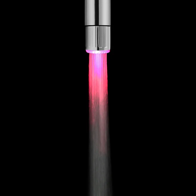 Светодиодный светильник для водопроводного крана с цветным изменением, светящаяся насадка для душа, кухонные аэраторы для крана - Цвет: Красный