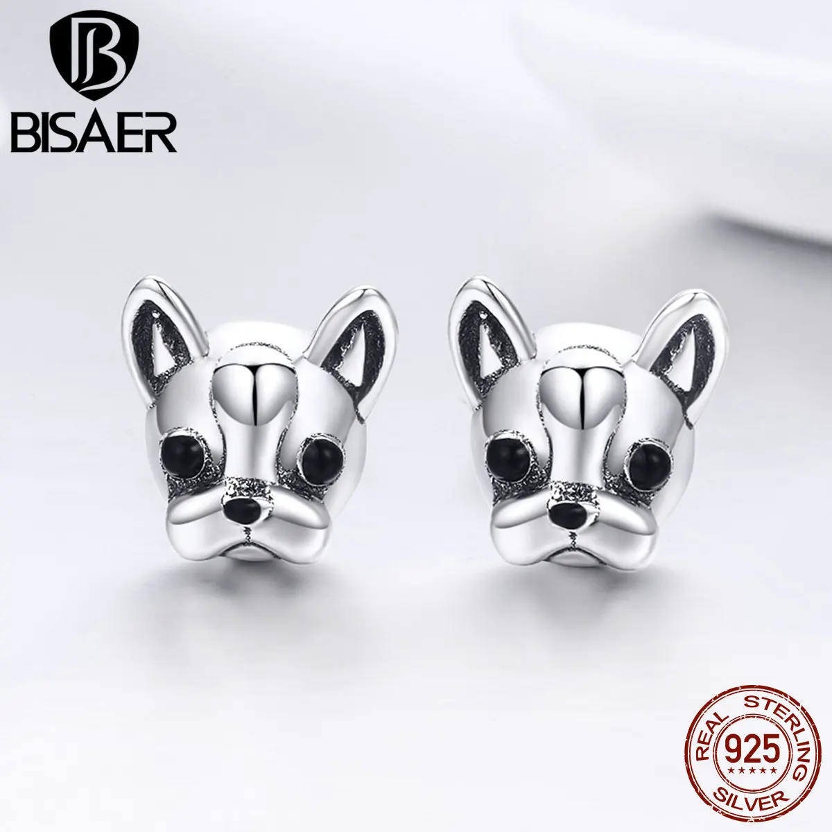 Популярный хит, 925 пробы серебряные милые серьги с собаками, модная французская шпилька в виде бульдога, серьги для женщин, модное ювелирное изделие, подарок
