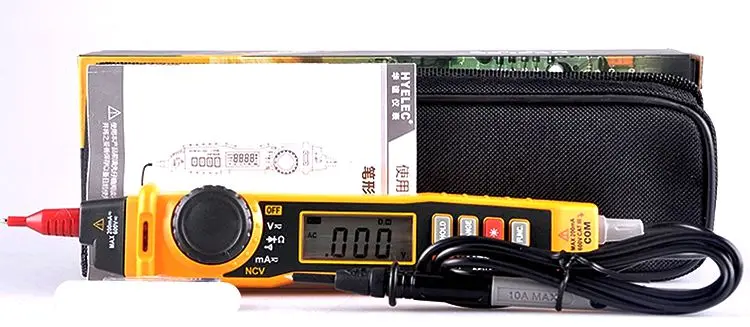 HYELEC MS8211 цифровой в виде ручки мультиметр, ACV/DCV j ACA/DCA сопротивление, защита от перегрузки, непрерывности и проверка диодов