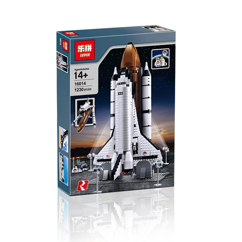 

2018 DHL LEPIN 16014 1230Pcs Out of Print Space Shuttle Expedition Model Building Kits Set Blocks Bricks Children Toy 10231