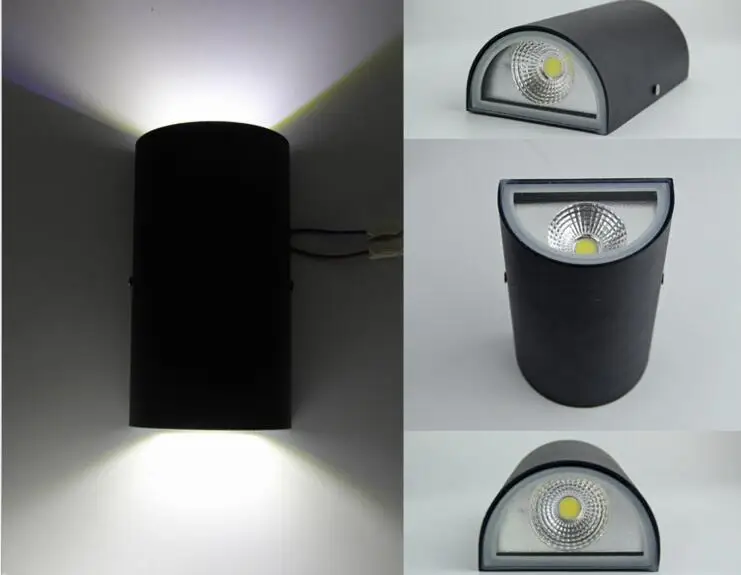 

6pcs 2*7W Double 14W Cube Led Wall Light COB Outdoor Lighting AC85-265V Walkway Up And Down Porch Garden Surface Mounted