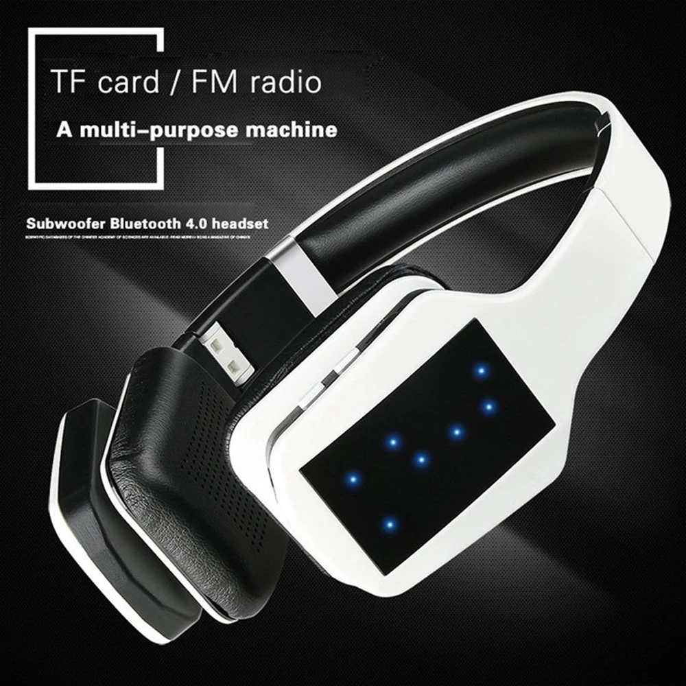 TORTOYO S650 беспроводные наушники Bluetooth гарнитура стерео с микрофоном LED FM радио для