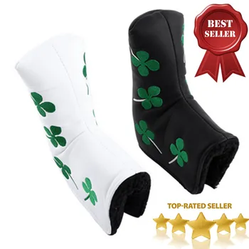 

Golf Putter Cover Mallet PU Leather Pattern Blade Golf Club Putter Covers Green Four Leaf Black Color 1 Pc Golf Putter Player