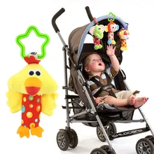 Детские игрушки для новорожденных мальчиков и девочек, детские колокольчики, развивающая детская кровать, мягкие игрушки, слон, обезьяна, утка, лев, собака, олень