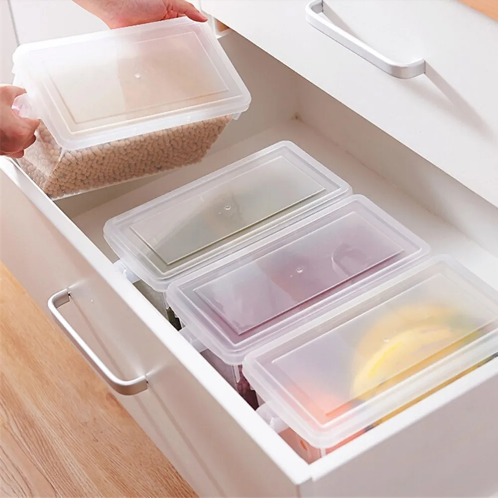 Кухня прозрачный PP ящик для хранения зерна контейнер для хранения фасоли содержит герметичный Домашний Органайзер пищевой контейнер-холодильник ящики для хранения