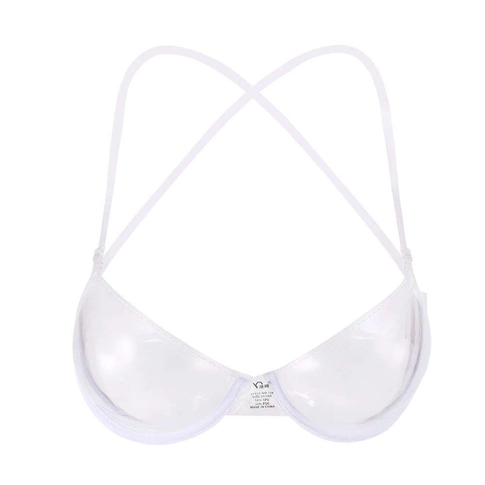 

Fashion Women Transparent Bra Sexy Push Up Ultra-Thin Strappy Bralette Brassiere
