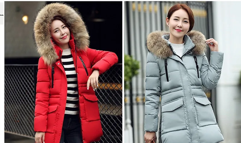 Winter jacket women female jacket Woman Coat womens down parka femme Slim Straight Thick Turtleneck Cotton Long Overcoat 1 (4)