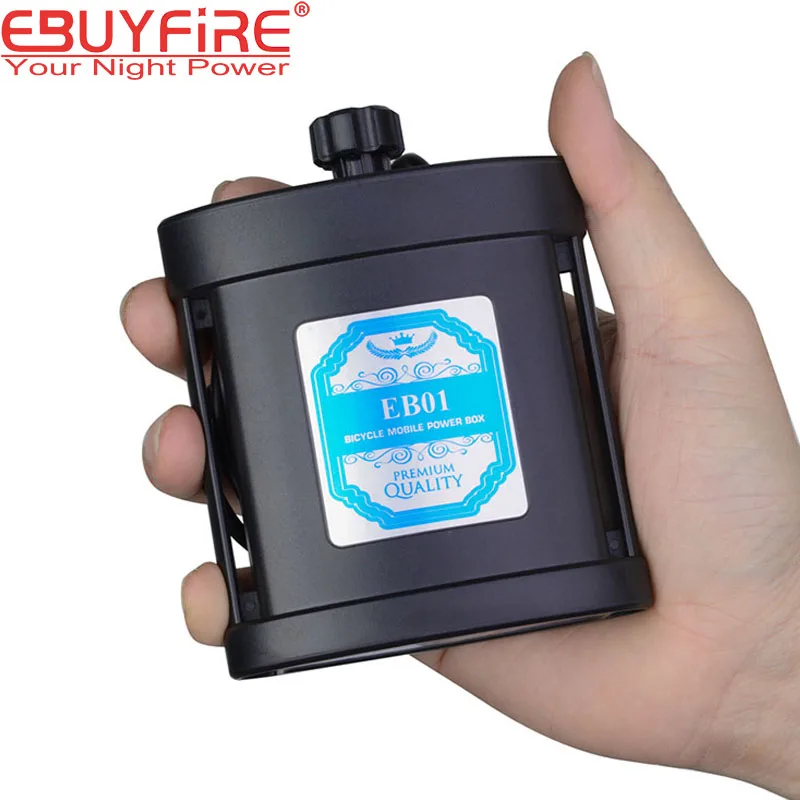 

Flagon Shape Power Bank Box for 8.4v Bicycle Light USB Rechargeable 5V Mobile Power Box EBUYFIRE (26650 Not included)