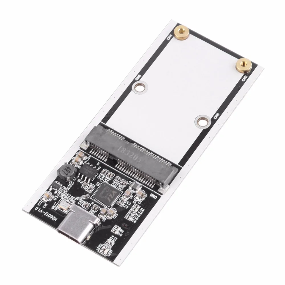 Алюминиевый HDD Box USB3.1 тип-c для MSATA SSD Внешний корпус жесткий диск чехол 10 Гбит/с Hign-speed для Macbook Pro