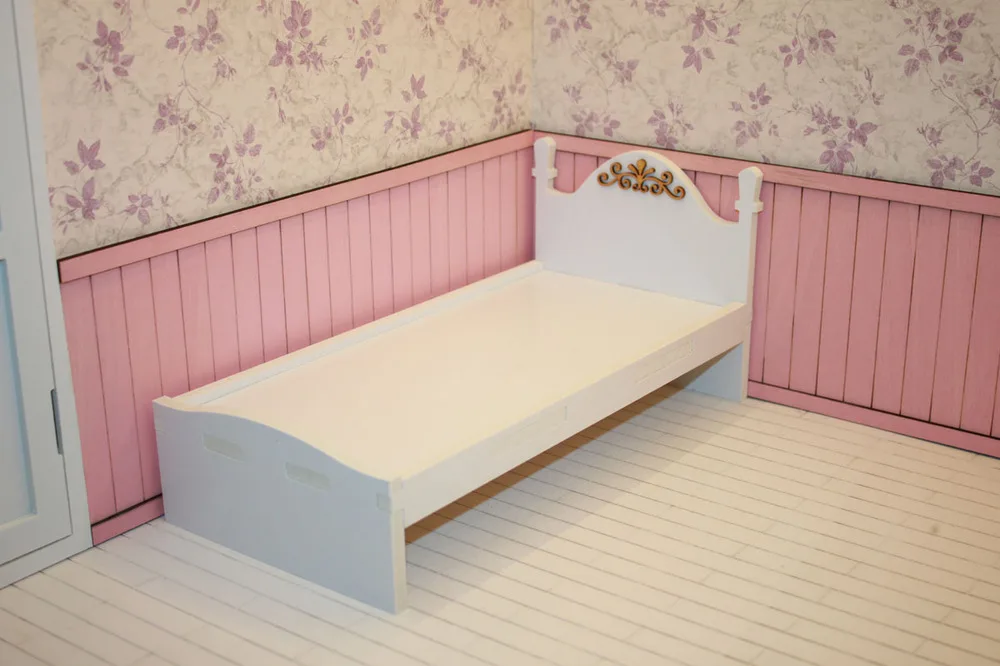 1/6 BJD кукла миниатюрная деревянная мебель-Jerryberry ob FR barbi мебель - Цвет: bed 3