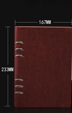 

Free shipping new notebook leather loose-leaf notepad Diary Memo Composition Book Spiral Notebook