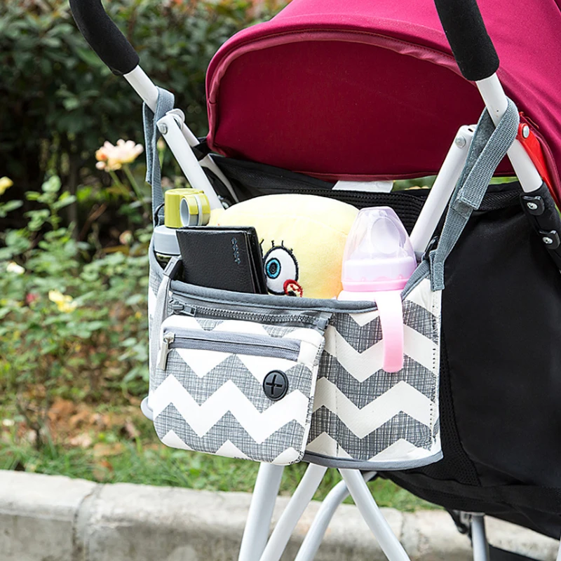

New baby stroller storage bag supplies Nylon waterproof insulation Mummy bag convenient and practical out admission package
