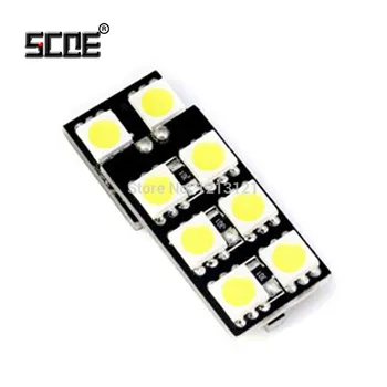 

SCOE W5W T10 DC12V 8SMD 5050LED Car Styling LED Light Source Light Blue Crystal Blue Green Red Yellow Purple White Warm White