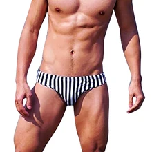 Брендовые новые сексуальные мужские плавки пляжные серфинговые доски одежда для серфинга мужские s Мужские плавки-трусы Гей с низкой талией летние полосатые мужские плавки