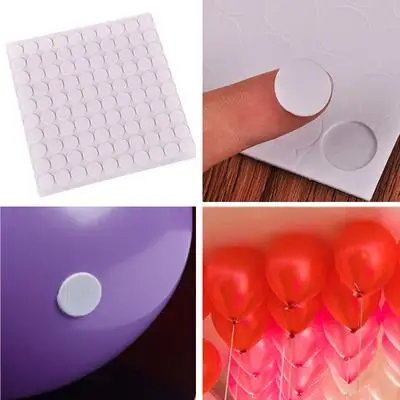 Free Shipping 100 Points Balloon Attachment Glue Dot Attach Balloons To Ceiling or Wall Stickers Birthday Party Wedding Supplies