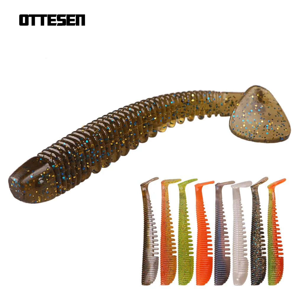OTTESEN 8 шт./лот 85 см 4 г Мягкая приманка one up shad рыболовная Мягкие силиконовые
