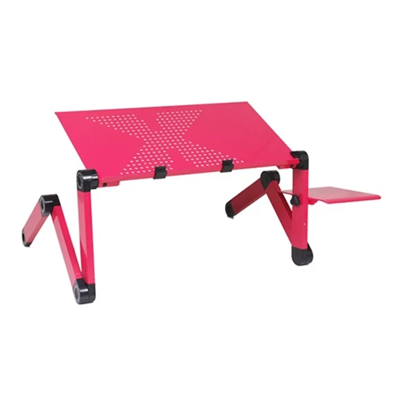 Hot Sales Red Adjustable Vented Laptop Tablet Book Desk Portable Bed Tray Stand Table