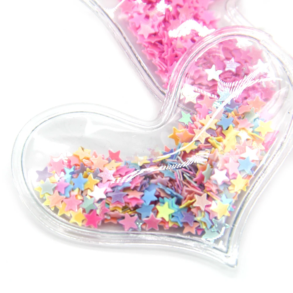 

David accessories 5PcTransparent Plastic Bag with Colorful Bling Sequins DIY Make Hair Clip Accessories Craft Decor,5Yc5791