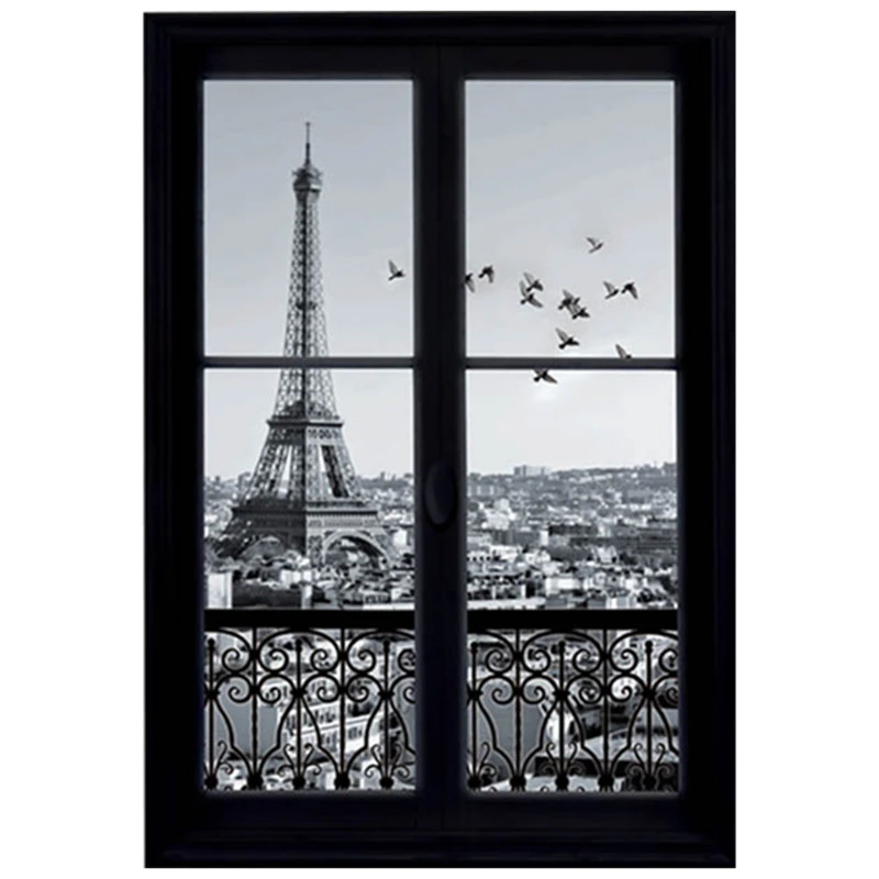 Paris Style Poster Eiffel Tower Occident Fake 3d Window Vinyl Wall Stickers Vintage Home Decoration City View Wallpaper 70 50cm Wall Stickers Aliexpress Paris Style Poster Eiffel Tower Occident Fake 3d Window Vinyl Wall Stickers Vintage Home Decoration City View Wallpaper 70 50cm Wall Stickers Aliexpress