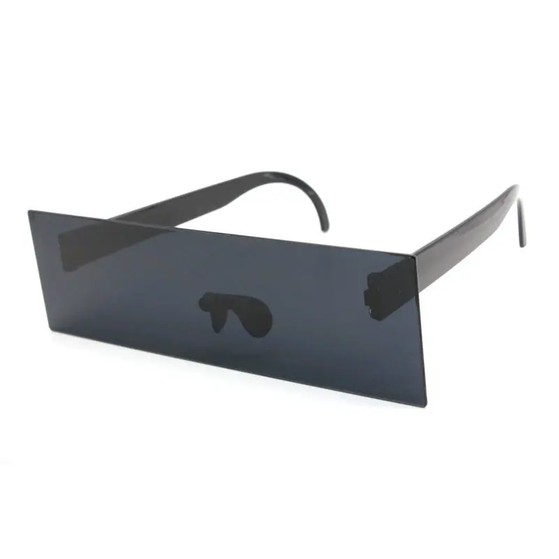 Футуристический стиль Прямоугольник Модные мужские солнцезащитные очки Брендовые Дизайнерские мужские очки вечерние в стиле панк хип-хоп солнцезащитные очки UV400 NX - Цвет линз: black