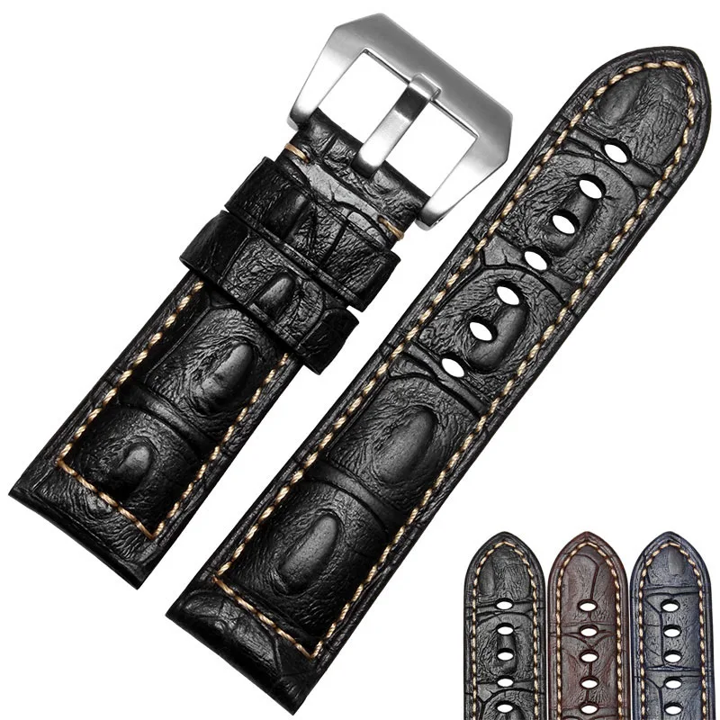 

NP94 22mm/24mm/26mm Calfskin Leather Watch Band Men's Watchband Strap Black/Brown/Blue Band